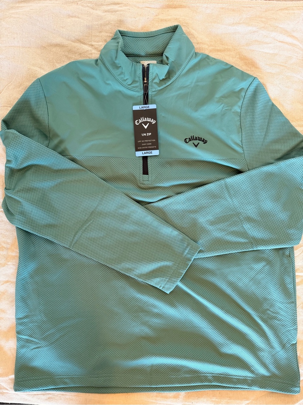 Callaway Light Sage 1/4 Zip Pullover